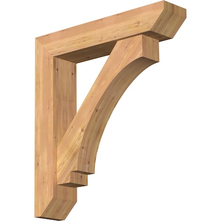Ekena Millwork Imperial Slat Smooth Bracket w/ Offset Brace, Western Red Cedar, 7 1/2"W x 36"D x 40"H BKT0806X36X40IMP06SWR